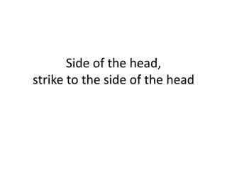 Side of the head,strike to the side of the head