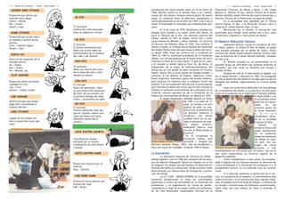 ---------Manual del Principiante
---------                          Aetaiki - Aikikai Español   11                                                                                                                 ---------Manual del Principiante
                                                                                                                                                                                  ---------                          Aetaiki - Aikikai Español   4

  USHIRO KIRI OTOSHI                                                     2 - Técnicas de Inmovilización   terminación del nuevo Hombu Dojo, el 15 de Enero de           Federación Francesa de Aikido y Budo; y del citado
                                                                                                          1969, Morihei asistió en el Hombu Dojo a las celebra-         Maestro N. Tamura, 8º dan, alumno directo de O Sensei
Proyección por detrás por                                                                                 ciones del Año Nuevo. Aunque parecía gozar de buena           Morihei Ueshiba, Asesor Técnico de nuestra Asociación, y
tracción hacia abajo                                                 IK KYO                               salud, su condición física se deterioró rápidamente y         Director Técnico de la Federación Europea de Aikido.
Ushiro = Detrás                                                                                           murió plácidamente el 26 de Abril de 1969, a las 5 de la               En la actualidad está presidida por D. Emilio
Kiri = Cortar                                                                                             tarde. El Emperador le concedió una condecoración pós-        García Alonso, 4º dan, y la Dirección Técnica corre a
Otoshi = Caer                                                       1er principio                         tuma.                                                         cargo de D. Tomás Sánchez Díaz, 6º dan.
                                                                    Control del codo empujado                       El 14 de Junio de 1970, Kisshomaru Ueshiba fue               Reconocida por el Estado, la Asociación está
  SUMI OTOSHI                                                       hacia la cabeza en círculo            elegido para suceder a su padre como Aiki Doshu, es           autorizada para otorgar tanto grados dan y kyu, como
                                                                                                          decir el "Maestro de la Vía", por decisión unánime del        titulaciones a Maestros e Instructores de Aikido.
Proyección por acción sobre
                                                                                                          Aikikai. Nacido en 1921 en Ayabe, tercer hijo y único
el costado y control de las                                          NI KYO
piernas
                                                                                                          superviviente de Morihei y Hatsu Ueshiba. Se convirtió        El Maestro Nobuyoshi Tamura
                                                                    2º principio                          en director del Kobukan Dojo en 1942, tras retirarse O                 Nobuyoshi Tamura, nacido el 2 de Marzo de 1933
Sumi = Esquina ángulo
                                                                    El mismo movimiento que               Sensei a Iwama, el II Doshu fue el hombre del desarrollo      en Osaka (Japón), es Shihan 8º Dan de Aikido, el grado
Otoshi = Caer
                                                                    Ikkyo con acción sobre las            del Aikikai Hombu Dojo del que ocupa la dirección técni-      más elevado otorgado por el Aikikai de Tokyo, centro
                                                                    articulaciones de la muñeca,          ca desde 1948. Viaja por primera vez a occidente en           mundial del Aikido donde estudió durante muchos años
  KOKYU HO                                                                                                1964. En 1967 es nombrado presidente de la Fundación
                                                                    del codo y del hombro                                                                               bajo la dirección de O Sensei Morihei Ueshiba, fundador
Ejercicio de expansión de la                                                                              Aikikai. Las últimas palabras de O Sensei antes de morir      de este arte.
energía interna                                                      SAN KYO                              tomando la mano de su hijo fueron: "Cuida de las cosas"                N. Tamura ocupaba un rol preeminente en el
Ko = Expira                                                                                               y él cumplió su misión hasta el final. Es, de hecho, el       pequeño grupo de Uchi-deshi (los alumnos próximos al
Kyu = Inspira                                                       3er principio                         responsable de la etapa de internacionalización del           Fundador) que más tarde se diseminó por Europa y
Ho = Método, ley                                                    Ikkyo con control del canto           Aikido que se vive desde los años cincuenta en Francia,       Estados Unidos.
                                                                    de la mano del Aite y movi-           Hawai, Nueva York y otras partes de Estados Unidos, y                  Después de más de 35 años desde su llegada, y la
  JUJI GARAMI                                                       miento en espiral                     continuó en los setenta en España, Inglaterra, Italia,        de su esposa Rumiko, a Marsella en 1964, ha consagrado
                                                                                                          Brasil, Argentina, Australia y países del Sudeste Asiático,   su vida al desarrollo del Aikido en Europa (para la que es
Proyección sobre los brazos                                          YON KYO                              para alcanzar en nuestros días a cualquier rincón del         delegado del Aikikai), especialmente en Francia donde
trabados en cruz                                                    4º principio                          planeta. Fue una expansión marcada por la preocupación        reside.
Juji = Cruz                                                         Ikkyo con aplicación, sobre           que mostraba el Doshu por evitar que en este proceso se                Autor de varios libros dedicados a la metodología
Garami = trabar, anudar                                             la cara interna del antebrazo         olvidara el profundo enraizamiento de la disciplina en la     de la enseñanza del Aikido y a su práctica, ha sido pieza
                                                                    del Aite, de una presión con          tradición cultural japonesa de ahí la formación de la         clave en la expansión de la Fédération Française d'Aïkido
  UDE GARAMI                                                        la primera falange del dedo           Federación Internacional de Aikido, en Madrid en 1975.                                              et Budo (FFAB), y en
                                                                    índice...movimiento de sable                    El Doshu Kisshomaru Ueshiba falleció en Enero                                             la actualidad centra
Mismo principio que Kaiten                                                                                                                de 1999 a la edad de 77                                             parte de sus inquie-
Nage pero controlando el                                             GO KYO                                                               años. Su funeral y el acto                                          tudes      en    los
hombro del Aite                                                     5º principio                                                          público de adiós se cele-                                           primeros pasos de
                                                                    Técnica particular para ata-                                          braron con la presencia de                                          la Ecole Nationale
  AIKI OTOSHI
                                                                    que de cuchillo, mismo prin-                                          los grandes maestros y                                              d ' A ï k i d o
                                                                    cipio que Ikkyo (ura) pero                                            dirigentes    del Aikido                                            (Shumeikan) ubica-
Cogida de las rodillas del                                          diferente control de la                                               mundial entre los se con-                                           da en la localidad
Aite y proyección hacia ade-                                        muñeca.                                                               taba la presencia de nues-                                          francesa de Bras.
lante                                                                                                                                     tro    propio    maestro,                                               España        ha
                                                                                 3 - Otras Técnicas                                       Nobuyoshi Tamura, muy                                               tenido la fortuna de
  Exhibición Escuela Municipal Santander                                                                                                  cercano al Doshu desde su
                                                                     UCHI KAITEN SANKYO                                                                                                                       poder beneficiarse
                                                                                                                                          juventud.                                                           de su presencia
                                                                                                                                            En la actualidad la                                               desde los comienzos
                                                                    Inmovilización Sankyo                                                 Fundación Aikikai está                                              del Aikido en nues-
                                                                    entrando por el interior.             Moriteru Ueshiba III Doshu      presidida y dirigida por                                            tro país, sea con
                                                                    Combinación de Uchi Kaiten            Moriteru Ueshiba (Tokyo, 1951), hijo de Kisshômaru y                                                stages de varias
                                                                    y Sankyo                              nieto por tanto del fundador. Es desde 1999 III Doshu.         Nobuyoshi Tamura Shihan              semanas, o más
                                                                                                                                                                        recientemente con los cursos que, al menos, una vez al
                                                                     SOTO KAITEN NAGE                     La Asociación                                                 año viene impartiendo en diversos lugares de la
                                                                                                                  La Asociación Española de Técnicos de Aikido -        geografía española.
                                                                                                          Aikikai Español, nace en 1982 por iniciativa de los alum-              Como complemento a esta tarea, ha encomen-
                                                                                                          nos del Maestro Nobuyoshi Tamura en España con el fin         dado a algunos de sus mejores alumnos la dirección de
                                                                    Proyección rotatoria por el
                                                                                                          de asegurar los medios que permitiesen el desarrollo en       cursos atendiendo a la formación de profesores o a la
                                                                    exterior
                                                                                                          libertad del Aikido en nuestro país. Desde entonces viene     propiamente técnica, en un reiterado ciclo de carácter
                                                                    Soto = Exterior
                                                                                                          desarrollando una intensa labor de divulgación y promo-       anual.
                                                                                                          ción del Aikido.                                                       Si a todo esto añadimos la perfección de su téc-
                                                                     UDE KIME NAGE                                La A.E.T.AIKI - AIKIKAI ESPAÑOL en la actualidad      nica, la constancia de su empeño, y la benevolencia ante
                                                                                                          mantiene delegaciones en todas las comunidades                nuestros errores, no es extraño que haya logrado conso-
                                                                    Proyección hacia delante por          autónomas y centra sus actividades en la formación de         lidar en España una firme línea de trabajo, y rodearse de
                                                                    blocaje del codo                      enseñantes, y la organización de cursos de perfec-            un variado y nutrido grupo de discípulos caracterizados,
                                                                    Ude = Brazo                           cionamiento a cargo de su propio cuadro de profesores,        sobre todo, por una manera de hacer y entender el
                                                                                                          de los más destacados responsables técnicos de la             Aikido.
 