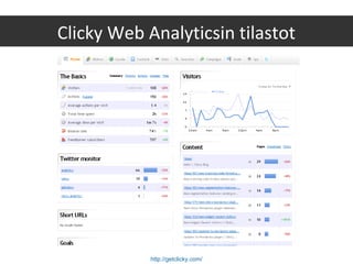 Clicky Web Analyticsin tilastot
http://getclicky.com/
 