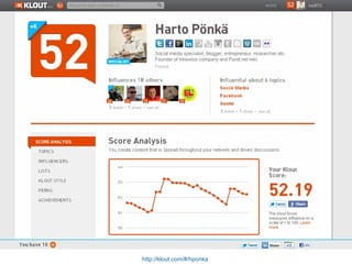 http://klout.com/#/hponka
 