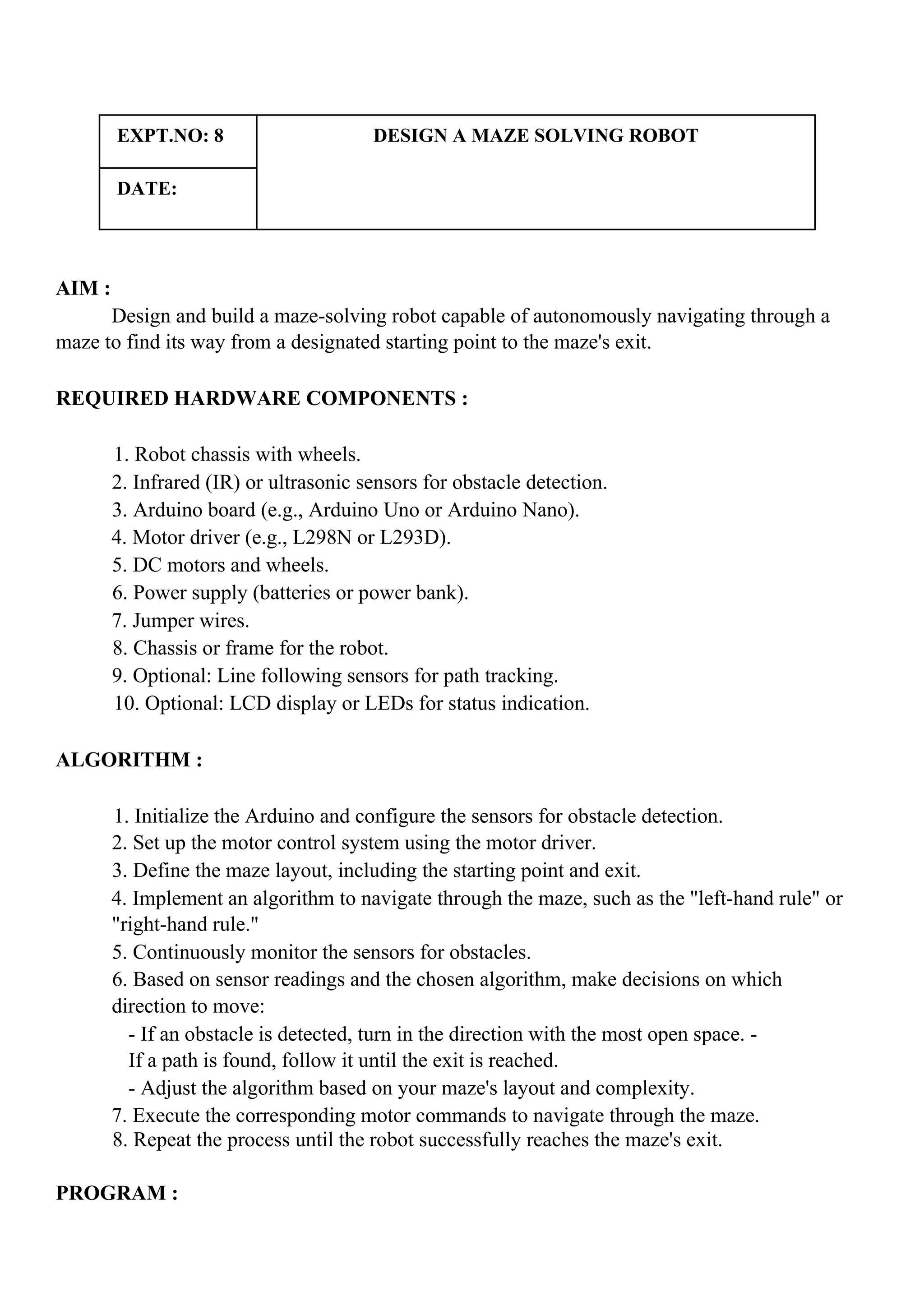 AI_Lab MANUAL.docx it has 50 different programs | DOCX