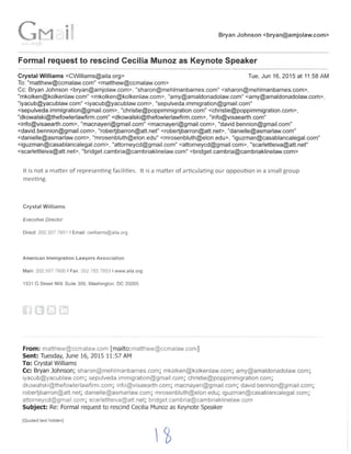 AILA's Shameful Cecilia Munoz Scandal | PDF