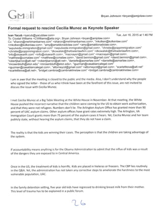 AILA's Shameful Cecilia Munoz Scandal | PDF