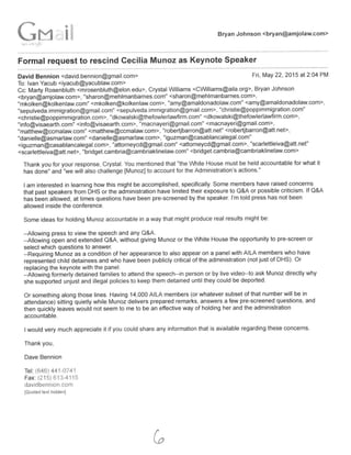 AILA's Shameful Cecilia Munoz Scandal | PDF