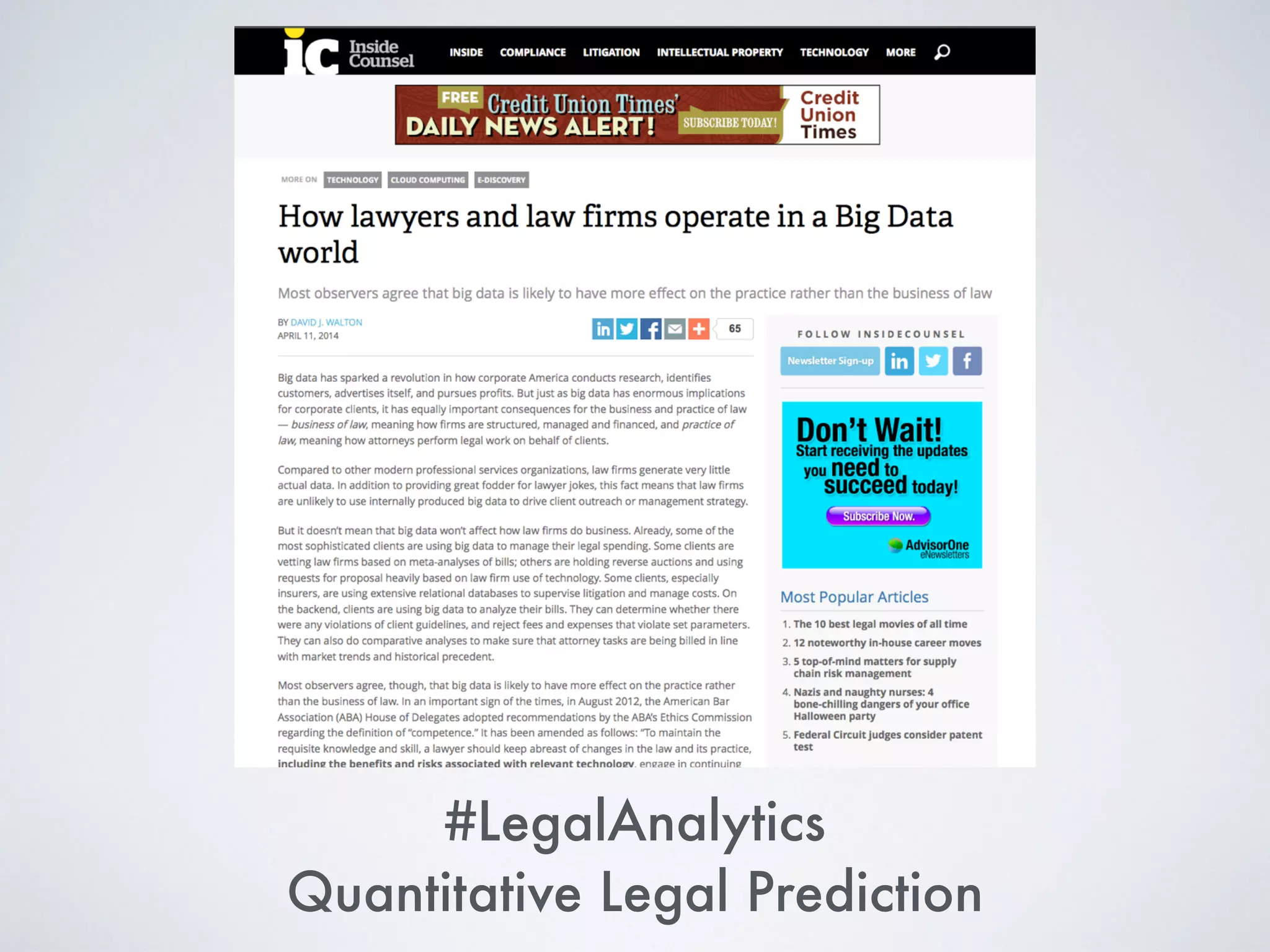 A.I. State of the Art
purely data centric
augment expert forecasts w/ data
 