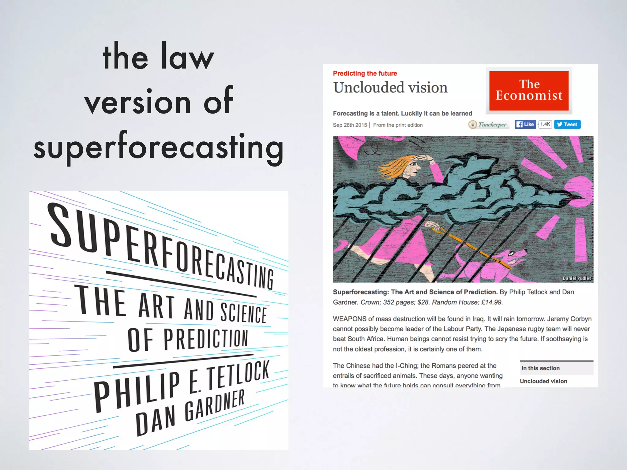 plus the implicit (explicit)
challenge of partnership as
the dominant form of the
organization within our market
 