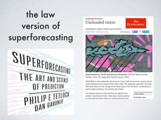 plus the implicit (explicit)
challenge of partnership as
the dominant form of the
organization within our market
 