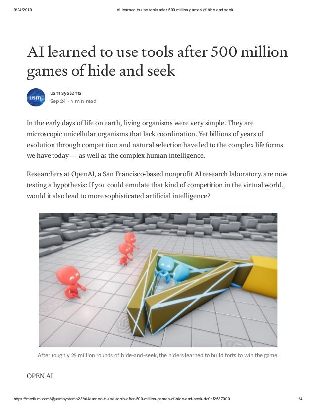 openai hide and seek