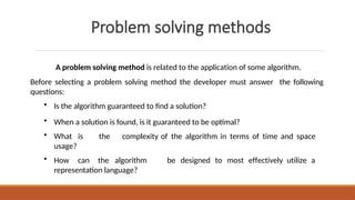 Comprehensive Overview of Problem Solving in Artificial Intelligence | PPTX