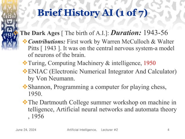 Artificial Intelligence Lecture Slide 02 | PPT