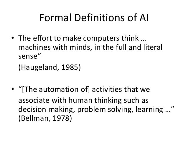 Ai lecture 02 ai definition