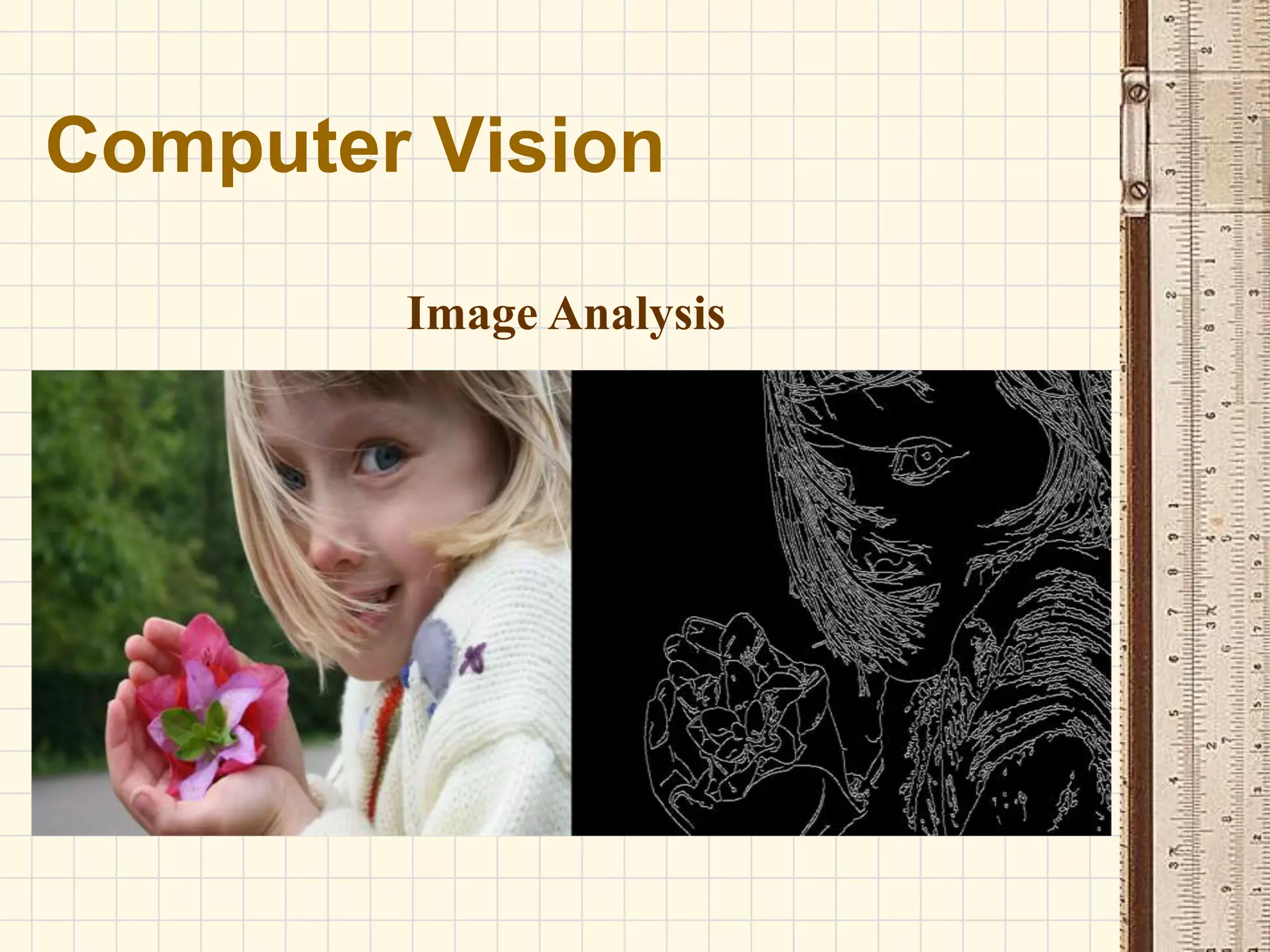 Image Analysis
Computer Vision
 