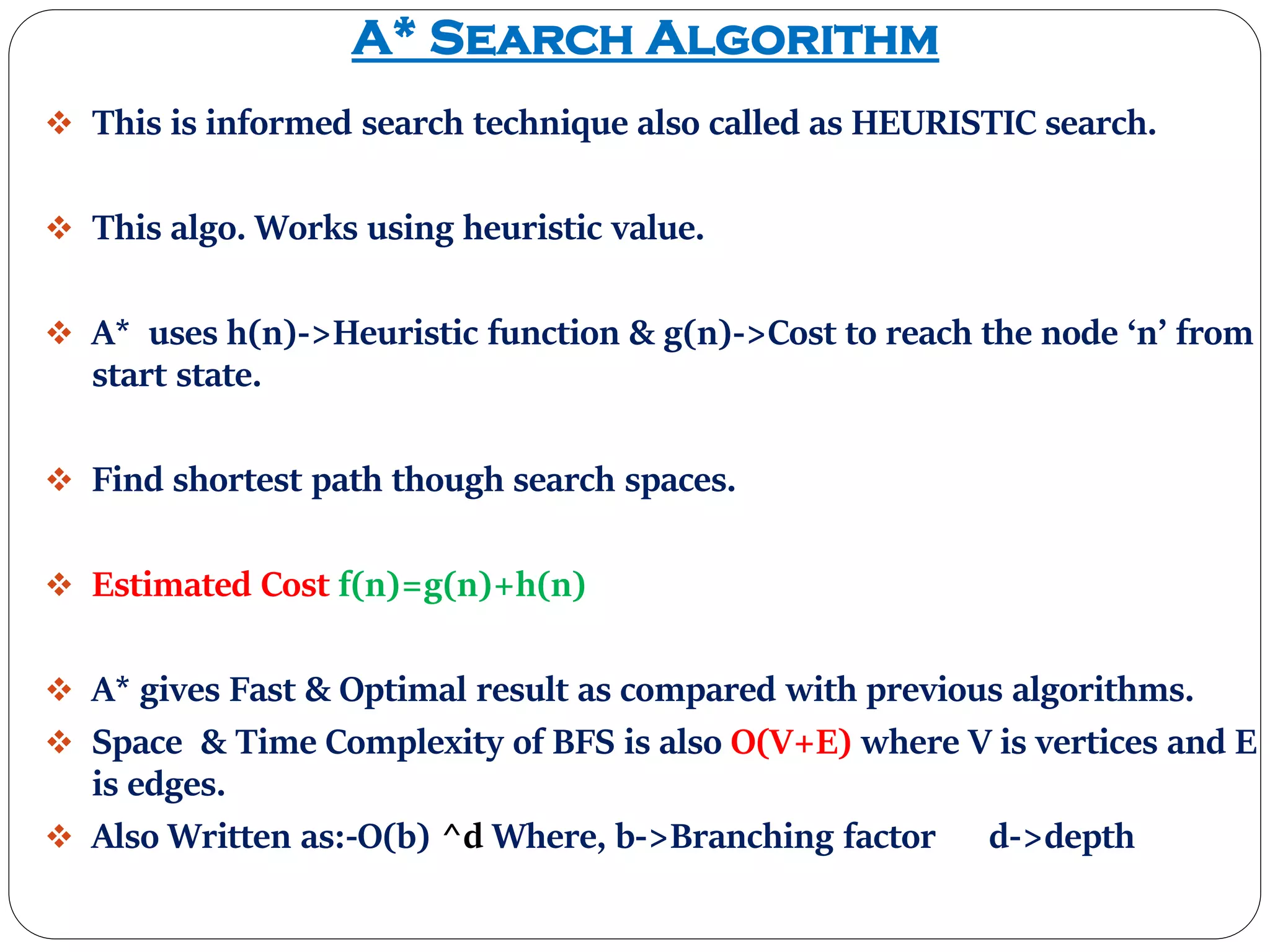 A* Search Algorithm | PPT