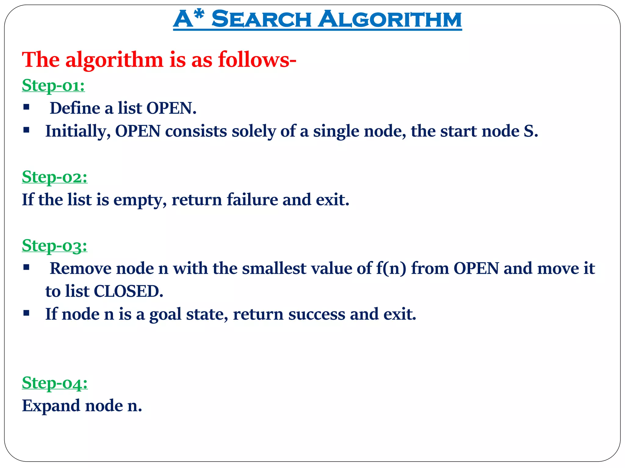 A* Search Algorithm | PPT