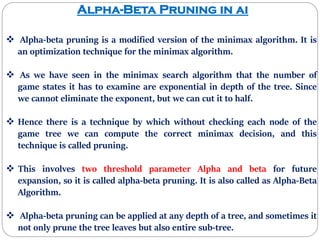 I. Alpha-Beta Pruning in ai | PDF