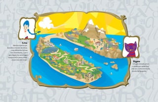 Lina
        Menina esperta que
descobre o mundo das letras,
     suas diferentes formas,
    seus desenhistas... Com o
  gato Bigato faz uma viagem
 inesquecível e passa a falar
      só por meio de rimas!
                                  Bigato
                                  Um gato listrado astuto
                                 e sabido que cativa Lina
                                com seu conhecimento do
                                mundo da tipografia.
 