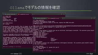 >>> /show 〇〇 >>> /bye
 