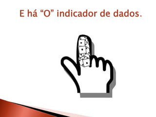 E há “O” indicador de dados.
 