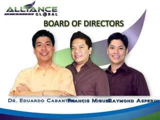 Dr. Eduardo CabantogFrancis MiguelFrancis MiguelRaymond AsperinRaymond Asperin
 