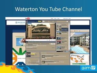 Opportunity to get point across to our audience that might not extract the info from written contentThere’s Value in Video2010 to 2011 statistics:Video viewing increased 45%Video streaming up 28% Total video streams growth up 1.5% with 14.5 billion streams79% renters find videos more useful than still photos Growing Trend: “ROPO Effect”  - 97% use internet to research products or services in their local areaCommunities with walk-thru videos receiving 20% more clicks 174 million US internet users watched 14.8 hours of video content in 3/11Industry average of 230% increase in apartment video views Sources:  Apts.com, Apartment Guide, For Rent Media Solutions, Community Sherpa, Property Solutions, Capture the Market, Social Media Today, Nielsenwire.