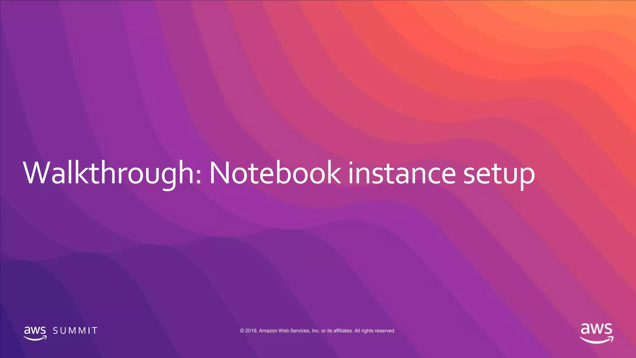 S U M M I T © 2019, Amazon Web Services, Inc. or its affiliates. All rights reserved.
 