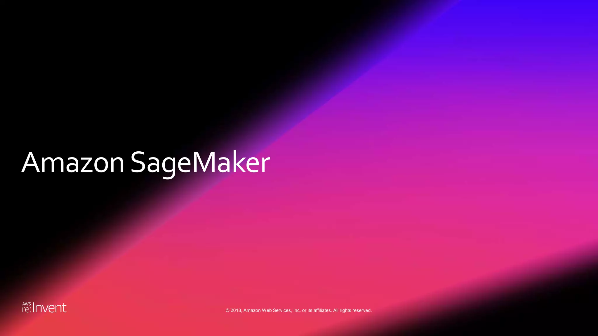 © 2018, Amazon Web Services, Inc. or its affiliates. All rights reserved.
 