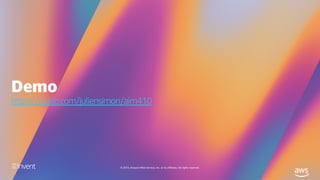 © 2019, Amazon Web Services, Inc. or its affiliates. All rights reserved.
https://gitlab.com/juliensimon/aim410
 