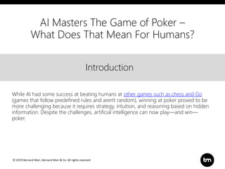 Artificial Intelligence Masters The Game of Poker – What Does That Mean ...
