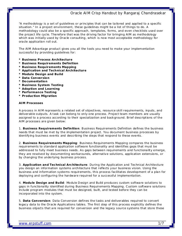 Aim Crisp Handout