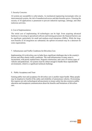 Applications of Artificial Intelligence in Mechanical Engineering | PDF