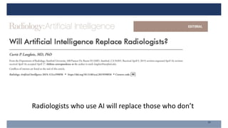 36
Radiologists who use AI will replace those who don’t
 