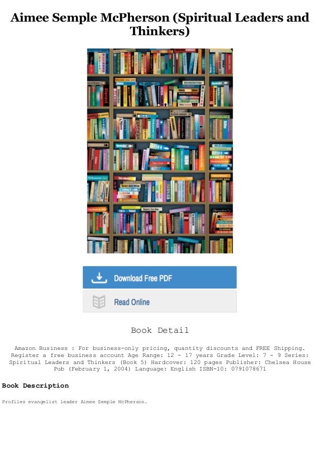 Read Book Aimee Semple Mcpherson Spiritual Lea Read Book Aimee Semple Mcpherson Spiritual Lea