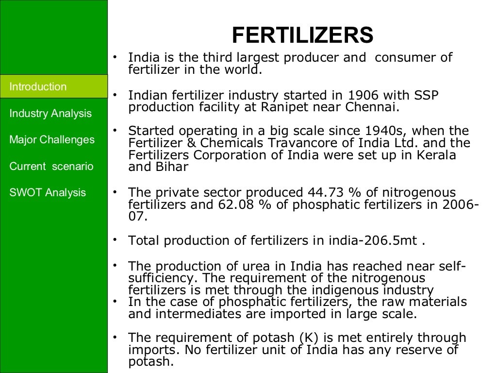 Strategic Analysis of Indian Fertilizer Industry