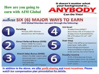 Never compromise your health
because if you get sick, you
may lose everything you have
including your life. One reality
that we cannot avoid as we
grow older is that we are more
prone to illness. Look at our
parents or elders, in their
younger years, they seem very
healthy but as they get older,
they experience a lot of illness
like arthritis, gout, back pain,
heart problems, strokes, lung
problems, etc. These can be
prevented. Prevention is better
than cure.
The good thing about our products is that they protect us from illnesses and complications. Many have
testified that they were helped and got well with normalized blood pressure and sugar levels, etc. Maybe
you do not have them or feel healthy but deep within, your cells are being damaged. For us, it is better to
prevent that illness rather that it gets worse. While it's early, it will get healed than become life threatening.
Please see product details and benefits here: http://goo.gl/REhDC5 or http://aimjireh.webs.com.
For Inquiries, please contact +63 999 191 2678 Email aimjireh@gmail.com

 