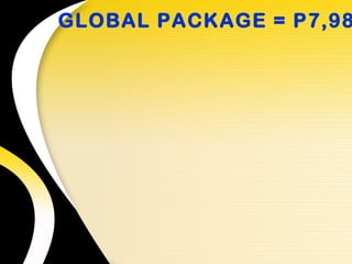 GLOBAL PACKAGE = P7,98
 