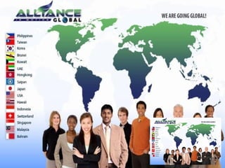 GLOBAL PACKAGE
PRODUCTS
P 6000
200K PERSONAL ACCIDENT INSURANCE
10K MEDICAL REIMBURSEMENT
10K BURIAL ASSISTANCE
50K UNPROVOKED MURDER/ASSAULT
FREE MEDICAL CHECK UP/ LABORATORIES
SCHOLARSHIP PROGRAM
ATM
WEBPAGE
www.allianceinmotion.com
BUSINESS KIT
25% DISCOUNT ON ALL PRODUCTS
7,980
 