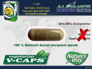 30%-40% Excipients:
Résine
Mastics
Agglomérants
100 % Naturel! Aucun excipient ajouté
 