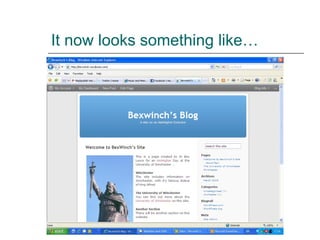 It now looks something like… 