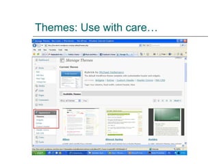 Themes: Use with care… 