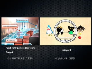"Cycl-run!" powered by Team
                                 Midgard
Onigiri

 GGJ 東京工科大学(八王子)              GGJ九州大学（福岡）
 