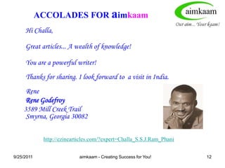 Our Clients – Inspiring to deliver excellence! 8/3/2011Dr.MCRHRDIAPaimkaam - Creating Success for You!9