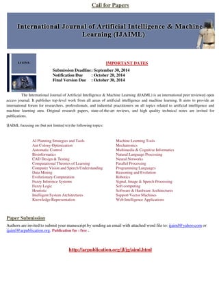 International Journal of Artificial Intelligence & Machine Learning ...