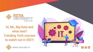 AI, ML, Big Data and
what next?
Trending Tech courses
to watch out in 2021!
 