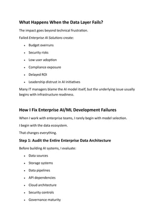 AI/ML Development: Fix Enterprise Data Failures | PDF
