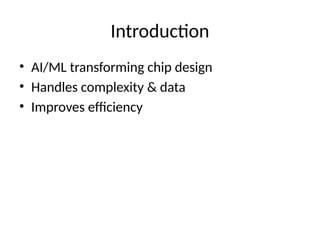 AI and Machine Learning in VLSI: Transforming Chip Design with Advanced ...