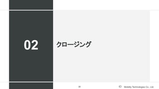 Mobility Technologies Co., Ltd.
クロージング
02
22
 