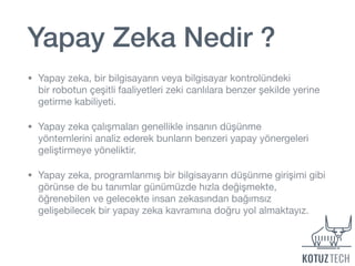Yapay Zeka ve Makine Öğrenmesi | PDF