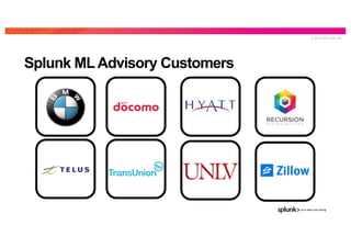 © 2 0 1 9 S P L U N K I N C .
Splunk MLAdvisory Customers
 