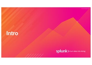 © 2 0 1 9 S P L U N K I N C .
Intro
 