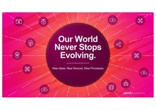 © 2 0 1 9 S P L U N K I N C .
Our World
Never Stops
Evolving.
New Ideas. New Devices. New Processes.
© 2 0 1 9 S P L U N K I N C .
 